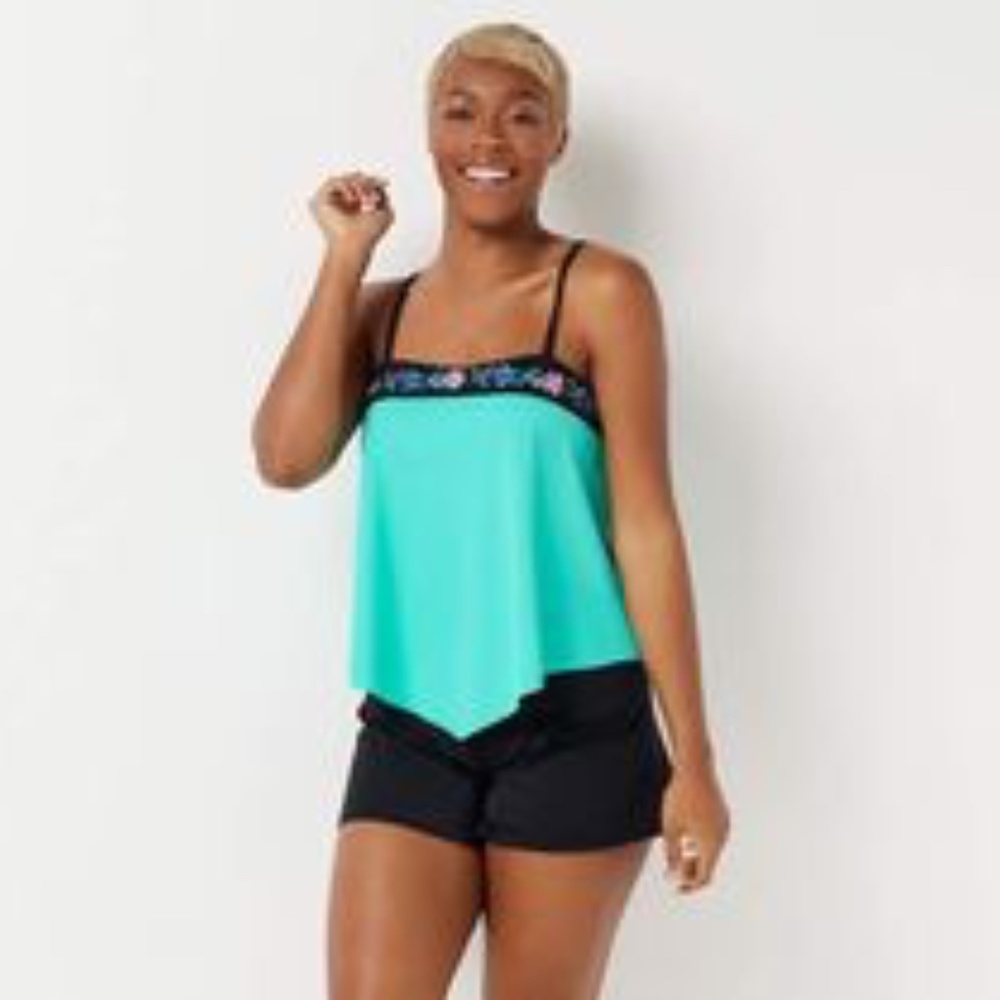 Like New Fit 4 U Turquoise Swim Set Plus size 22